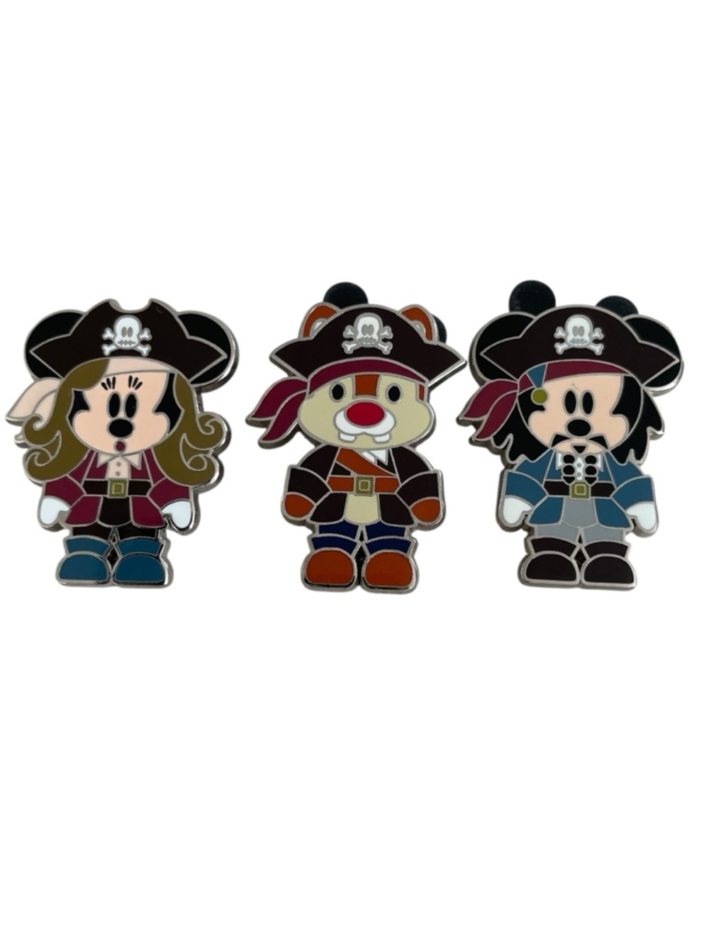 Disney Pins Set of 3 Pirates of the Caribbean Baby Mickey/ Minnie/Chipmunk